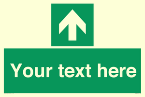 Safe condition Custom arrow up sign